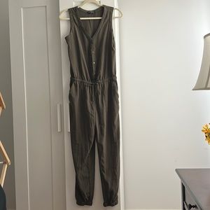 Express Olive Green Jumpsuit